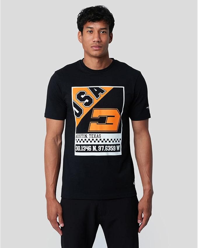 McLaren F1 Team, Daniel Ricciardo, Special Edition, USA Graphic T-shirt, 100% cotton, adult sizes, official merchandise